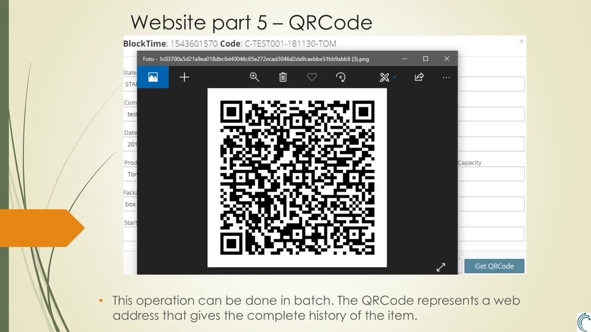 QRCode evidence