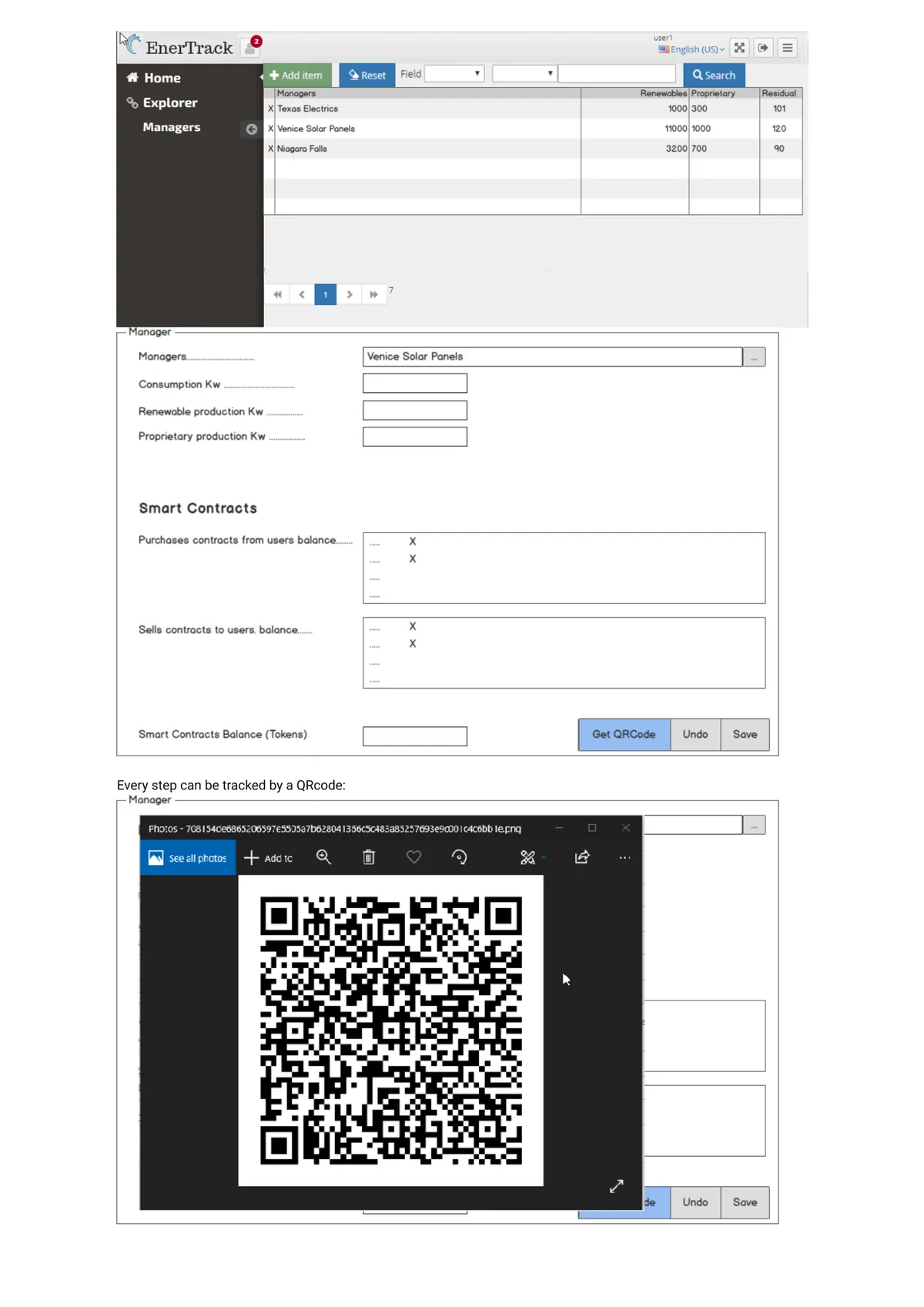 Manager QR tracking