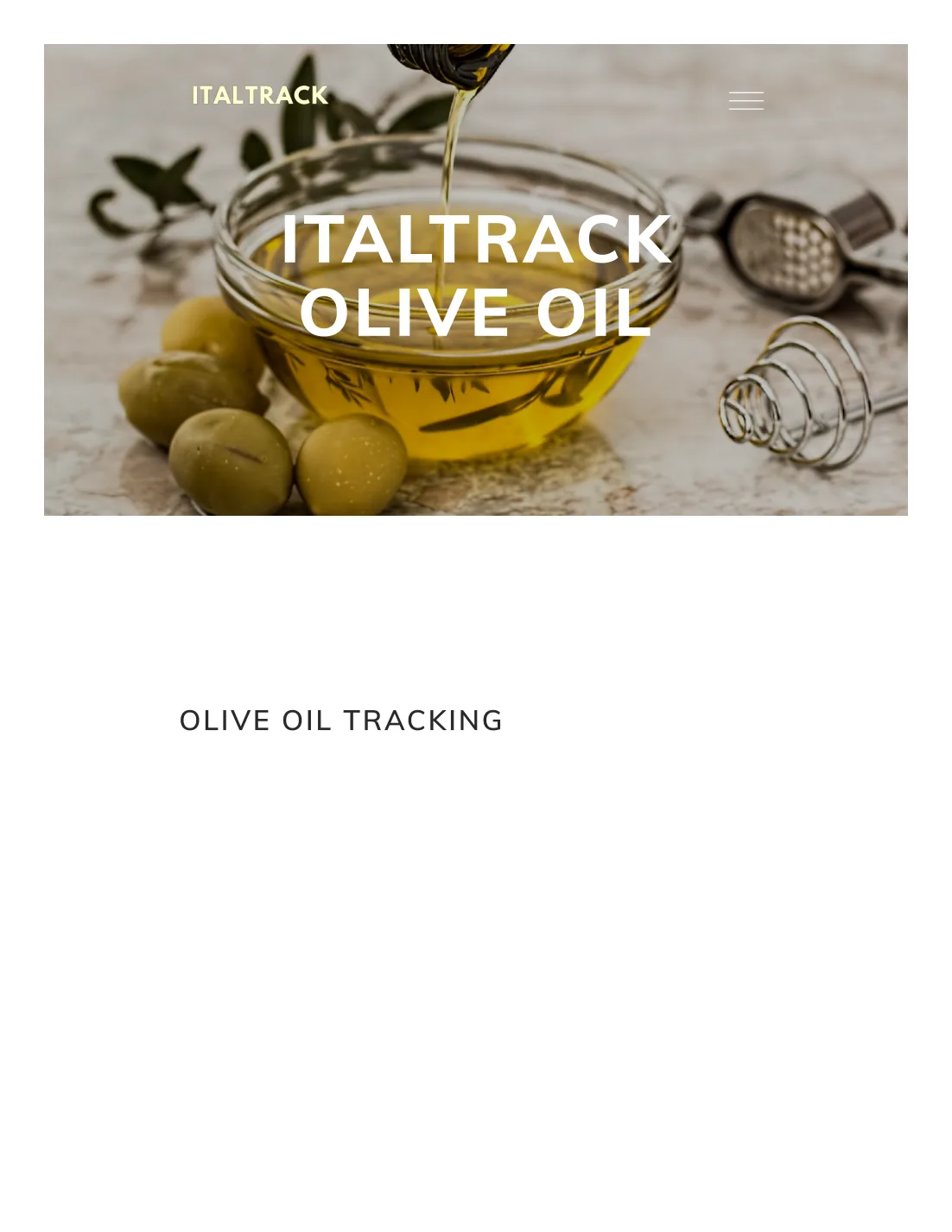 Olive Oil tracking cover
