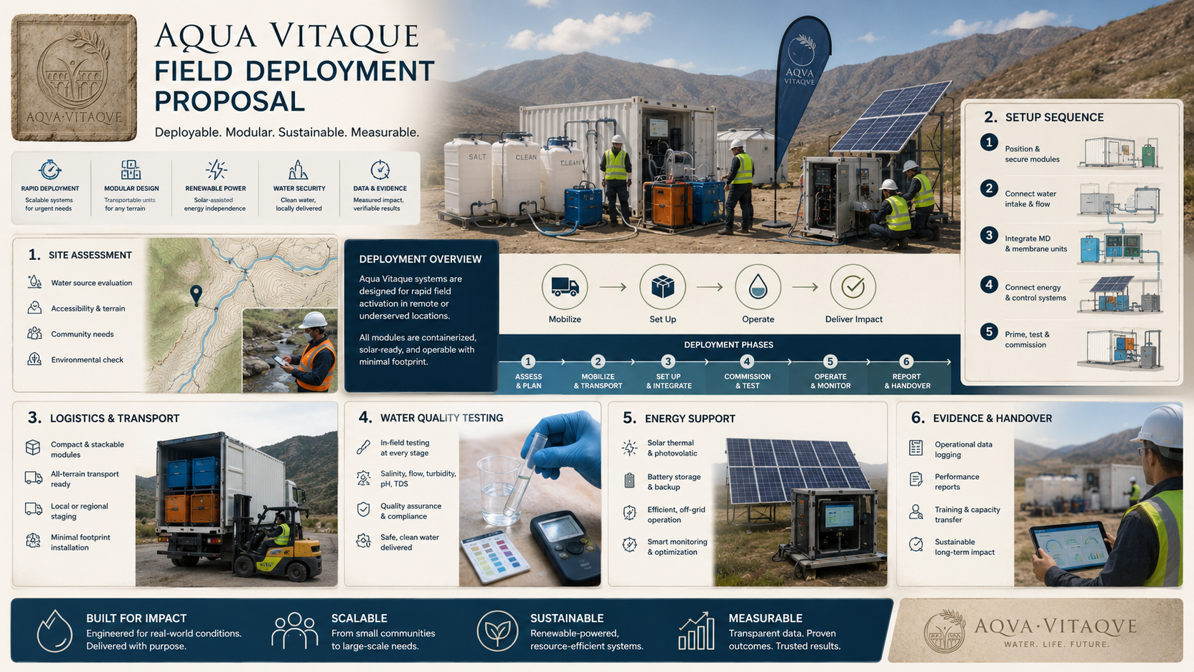 Aqua Vitaque field deployment proposal illustration